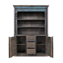 Antique Doors Columns Repurposed Rustic Tall Hutch