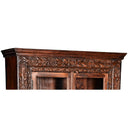 Antique Carved Frame Curio Cabinet With Glass Doors
