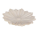 Lotus Carved Marble Platter Catchall, Set Of 3