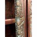 Antique Handcarved Columns Repurposed Triple Bookcase
