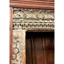 Antique Handcarved Columns Repurposed Triple Bookcase