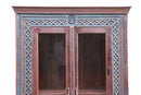 Carved Glass Door Bar Armoire