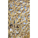 Eclectic Lattice Carved Solid Wood Large 71” x 71” Wall Hanging