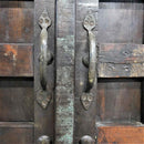 Reclaimed Teak Wood 4 Door Sideboard Cabinet With Drawers And Nail Heads