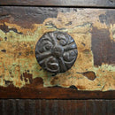 Reclaimed Teak Wood 4 Door Sideboard Cabinet With Drawers And Nail Heads