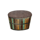 Reclaimed Wood Pouf With Storage