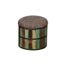 Reclaimed Wood Pouf With Storage