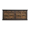 Antique Country Style Carved 4-Door Solid Wood Extra Large Credenza
