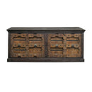 Antique Country Style Carved 4-Door Solid Wood Extra Large Credenza