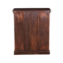 Carved 2-Door Mango Wood Boho Storage Cabinet