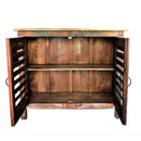 Reclaimed Wood 2-Door Louvered Shutter Cabinet