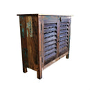 Reclaimed Wood 2-Door Louvered Shutter Cabinet
