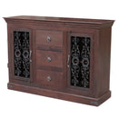 Elegant Solid Wood 2 Grill Door Buffet With Drawers