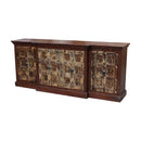 Antique Rustic Teak & Mango Wood 4 Door Extra Large Sideboard Buffet