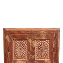 Antique Teak Wood Carved 54" Tall Door Distressed Wall Hanging