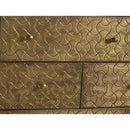 Mid Century Mod Mango Wood 7 Drawers Dresser With Brass Accent