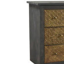 Mid Century Mod Mango Wood 7 Drawers Dresser With Brass Accent
