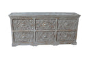 Elegant Carved 6 Drawers Solid  Wood Dresser