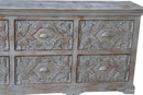 Elegant Carved 6 Drawers Solid  Wood Dresser