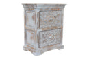 Carved Drawers Nightstand Cabinet
