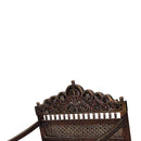 Eclectic Hand Carved Ornate Moorish 2 Seater Accent Bench