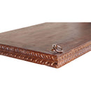 Elegant Carved Apron Wooden Swing Seat With Decorative Brass Chain