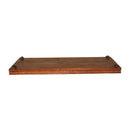 Elegant Carved Apron Wooden Swing Seat With Decorative Brass Chain