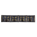 Eclectic Wooden Hook Wall Panel With Brass Accents