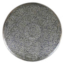 Ornate Brass Cladded Round Mango Wood End Table