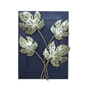 Eclectic Metal Maple Leaves In Black And Gold Finish Wall Hanging