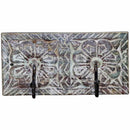 Boho Carved Wooden Double Wall Hook Panel