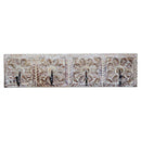 Eclectic Boho Carved 4 Hooks Wall Panel
