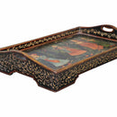 Eclectic "Maharaja" Hand Painted Large Wooden Serving Tray