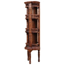 Eclectic Vintage Spice Rack Display Case With Mirror