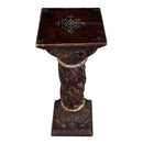 Ornate Carved Wooden 30" Tall Pedestal