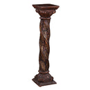 Ornate Hand Carved Wooden 41" Tall Display Pedestal