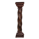 Ornate Hand Carved Wooden 41" Tall Display Pedestal