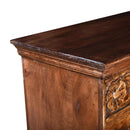 Elegant Carved Solid Wood Small Media Console