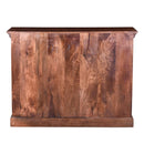 Elegant Carved Solid Wood Small Media Console