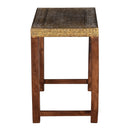 Elegant Brass Foil Cladded Solid Wood Nesting Tables ; Set of 3