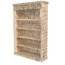 Antique Carved Doorframe Distressed 84" Tall Bookcase