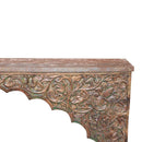 Majestic Antique Carved Archway Repurposed 95" Long Console