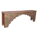 Majestic Antique Carved Archway Repurposed 95" Long Console