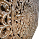 Hand Carved Solid Wood Lattice Decorative 36" x 72" Barn Door