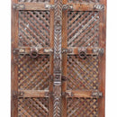 Farmhouse Style Vintage Teak Wood Lattice Door
