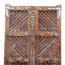 Farmhouse Style Vintage Teak Wood Lattice Door