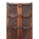 Farmhouse Style Vintage Teak Wood Lattice Door