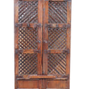 Farmhouse Style Vintage Teak Wood Lattice Door