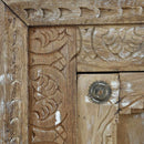 Ornate Hand Carved Mango Wood 90" Tall Door