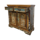 Farmhouse Style Distressed Reclaimed Wood 2-Door Cabinet